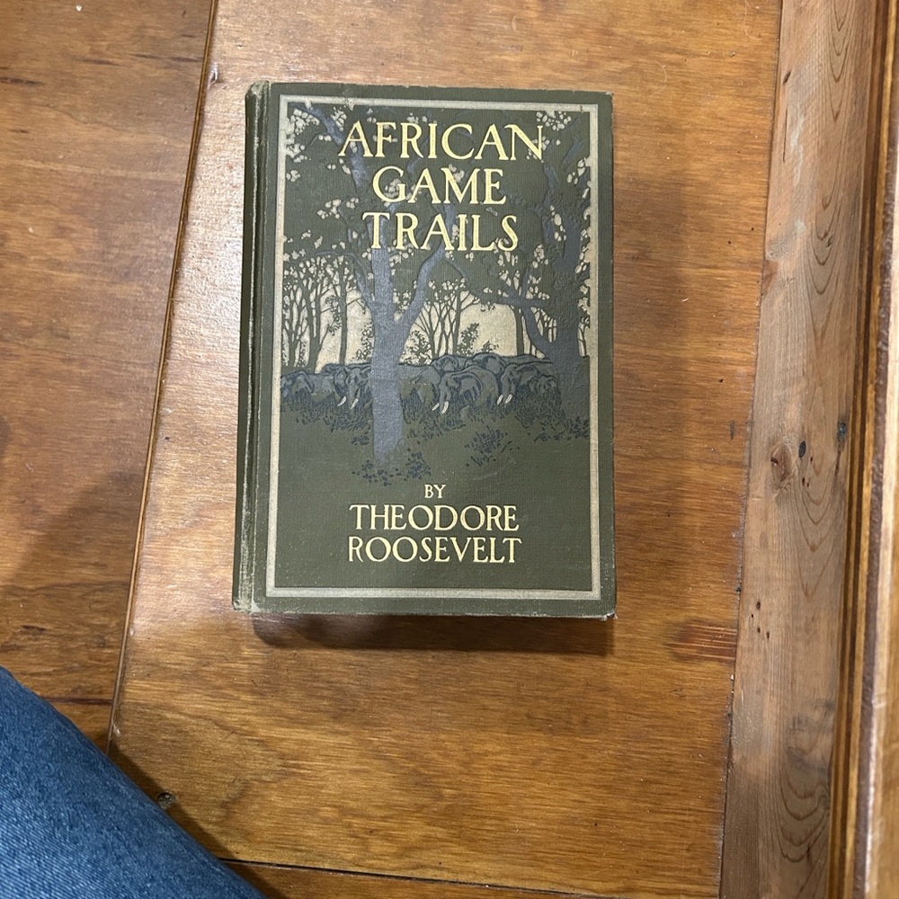 Theodore Roosevelt's African Game Trails Book - Olive Cover